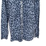Quacker Factory Quaker Factory Blue Leopard Print Rhinestones Beaded Cardigan Women’s Size L Photo 2