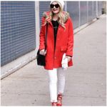 J.Crew Red Chateau Parka With Faux Fur Hood Womens Size 0 Winter Coat Jacket Photo 1