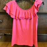 Lilly Pulitzer  Wynne ruffle cotton asymmetrical tank top Small Photo 0