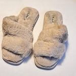 Quipid Qupid Women's Double Strap Faux Fur Black Slippers Sz 8 Photo 0