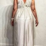 Barbizon Boutique Ivory Satin Lace Trim Vintage Maxi Nightgown Sz M White Size M Photo 12