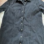 ASOS Gray Button Down Denim Dress Photo 2