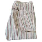 IZOD Woman Capri Pants 22W Striped Summer Spring Wide Leg Casual Pockets Outdoor Photo 0