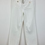 J.Crew  Tall Sailor Mid Rise Relaxed Demi Boot Jean White Gold Buttons US 25T NWT Photo 4