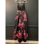 B Darlin  scalloped strappy Lace bodice Floral Ball Gown Prom Dress Black Pink 1 Photo 4