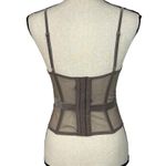 Victoria's Secret Victoria Secret SZ 36B Lace Mesh Corset Bustier Boned Underwire Adjustable Beige Photo 3