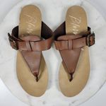 blowfish  Cork Sandals Womens 8 Brown Leather Buckle Slip On Summer Thong Photo 9