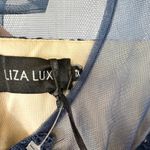 Liza Luxe Plus Size 1X Mini Dress Navy Lace Sleeveless Sheath Silhouette 1151 Blue Photo 6