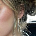 ZARA Rhinestone Hoop Earrings Photo 0