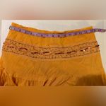 Angel Nina Vtg Bright Orange Embellished Layered Ruffle Midi Skirt Photo 9