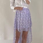 Nasty Gal Polka Dot High Low Midi Skirt Photo 1
