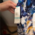 Jones New York size 16 Floral Halter Maxi Dress - Blue and Orange Photo 3