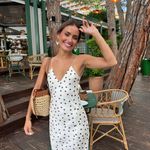 ZARA  Elegant Polka Dot satin effect  Slip maxi Dress Photo 10