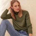 Lulus Comfortable Cutie Olive Green Turtleneck Sweater Photo 0