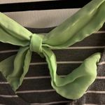 Rue 21 Gray and White Long Sleeved Top with Green Bow on Back Photo 5