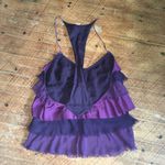 Free People purple ruffle layered strappy sleeveless 2 tank Photo 2