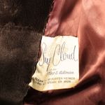 Vintage 1960s Brown Faux Fur Coat Open Front Formal Union Made Size Medium Photo 9