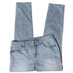 Chico's  So Slimming Girlfriend Ankle Faded Blue Floral Print Crop Jeans 00 Photo 0