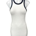 Splits59 White Rib Knit Sleeveless Racerback Stretch Mini Bodycon Tank Dress S Photo 0