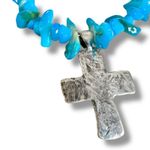 Free People Supernova Choker in Blue NWT Western Bohemian Cross Beach Photo 5