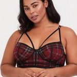 Torrid Red Plaid Bralette Photo 0