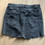 American Eagle  black ripped jean shorts size 12 Photo 3