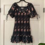 Love Shack Fancy $495 Violet Dress Silk Ruffle Mini Smocked Dolce L Large Floral Photo 3