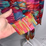 Ethyl Vibrant Colorful Sheer Cardigan Open Cover Cardigan Top Tie Waist Small Photo 6
