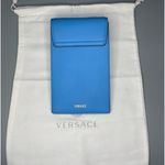 Versace  La Medusa Blue Leather Mini Crossbody Bag with Chain and Strap Photo 10