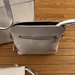 NWT White 3 Piece Pebble Leather Office Laptop Tote Bag, Purse And Wristlet‎ Photo 3