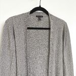 Eileen Fisher Gray Heathered Tencel Longline Classic Cardigan Open Front XS Photo 1