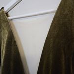 Jenny Yoo  Bridesmaid Dress Logan Elegant Velvet Evening Olive Green V-Neck Photo 3