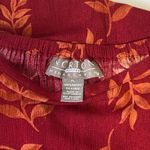 Norton Mcnaughton  Burgundy Leaf Print A-Line Skirt Photo 2