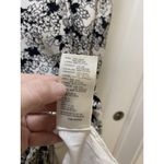 Anthropologie  Printed Midi Dress Womens XXS Black White Floral Linen Sleeveless Photo 5