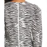 Birgitte Herskind Black White Zebra Stripe Puff Sleeve Blouse Top Size 32 or XS Black Photo 8