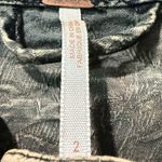 Free People  Follow the Flock Velvet Flocked Black / Tan Moto Jacket Size 2 Photo 7