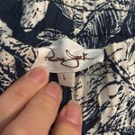 Panama Jack  Navy and Cream Palm Leaf Print Linen Blend Pants Photo 1