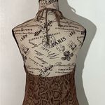 No Boundaries SNAKE SKIN HALTER DRESS TAN/BROWN/BLACK  Sz Junior Med 7/8 NEW Photo 5