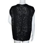 Calvin Klein  Shirt Women Large Black Allover Sequin Party Cocktail Holiday Party Photo 3