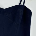 Vera Wang  Navy Corset Bust Removable Strap Long Gown size 6 Photo 2