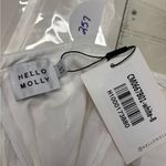 Hello Molly  Weekly Sweetness Dress Plunging Neck Lack Up Back White New Small 4 Photo 6