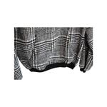 Lili Sidonio Molly Bracken Women's Black & White Plaid Hoodie Dolman Size Small Photo 3