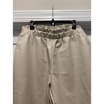Bagatelle Women’s Faux Leather High Paper bag Waist Pant Size Large Cream Pocket Photo 4
