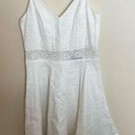 White Laced Spaghetti Strap Dress Photo 0