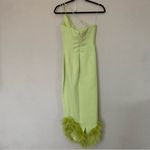 House Of CB  ‘Alessia’ Lime yellow neon Midi Dress NWOT‎ size M Photo 4