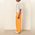 Sandro Striped Guipure Lace Trim Short Top Blouse Size 4 Small EUC Photo 3