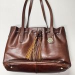 Patricia Nash  Leather Drawstring Witney Tote Distressed British Tan NWOT Purse Photo 0
