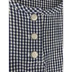 VTG Cricket Lane Dress L Gingham Blue White Stars Embroidery Granny Cottage Maxi Size L Photo 3