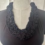 Grace black ruffle neck short sleeved top Photo 1