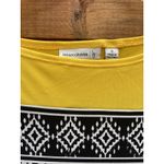 Susan Graver  Yellow Black/White Geo Paisley Tunic Top Mini Dress Womens Small Photo 2